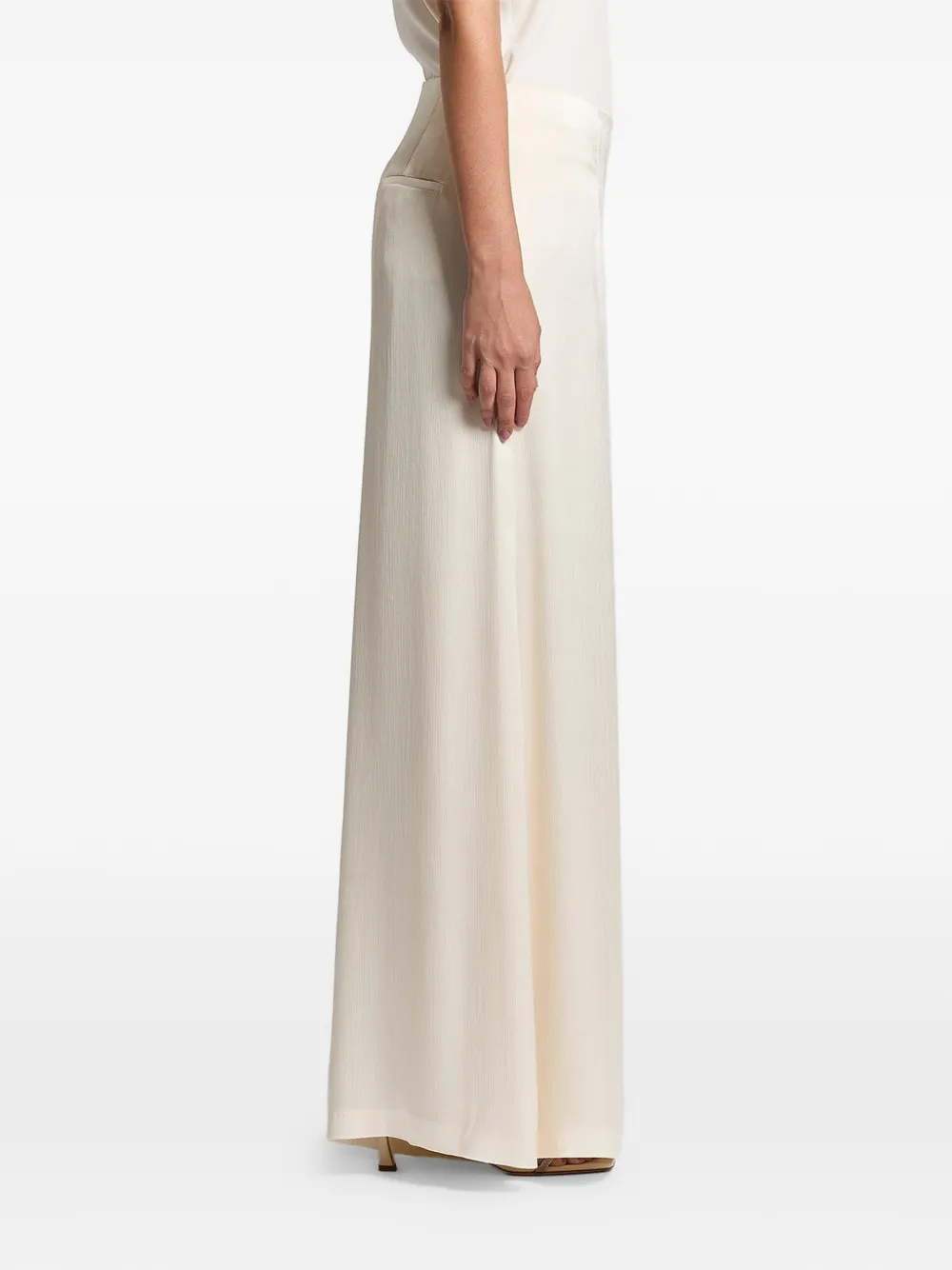  Peserico Satin Crepon Trousers - White 