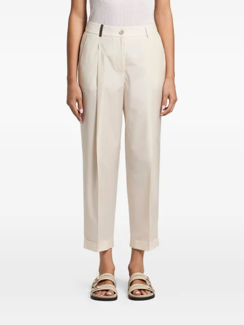 Peserico pleated turn-up trousers