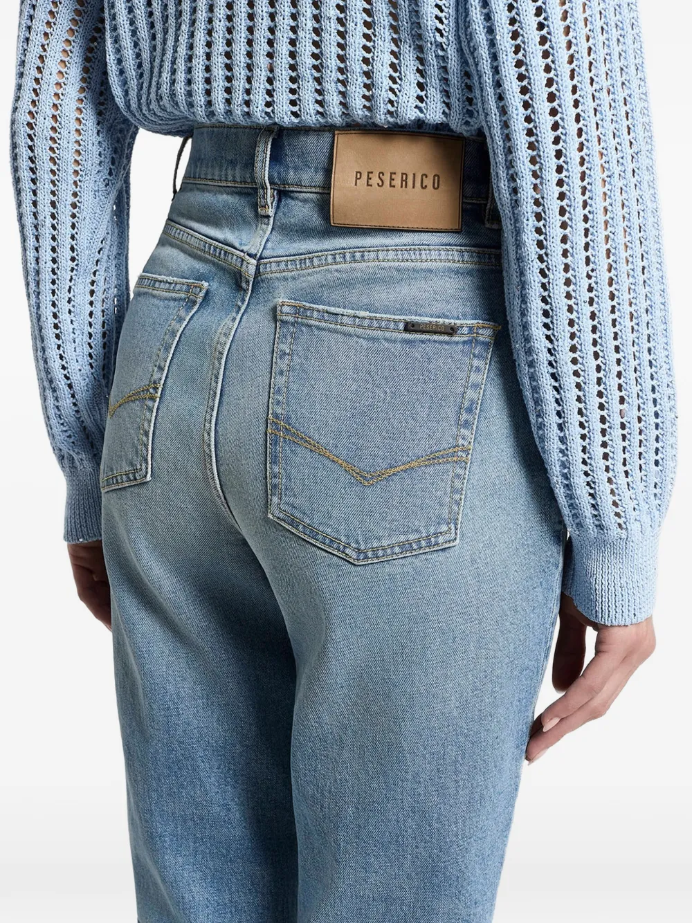 Peserico Jeans met vijf zakken Blauw