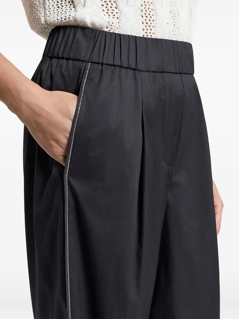  Peserico Elasticated-waist Trousers - Blue 