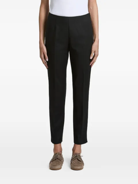 Peserico pressed-crease side-slit trousers