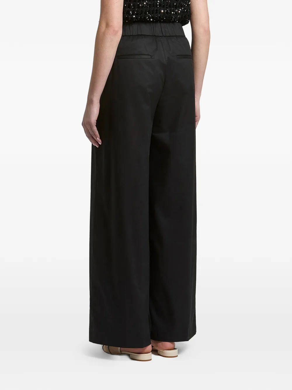 Peserico Broek met elastische tailleband Zwart