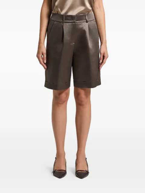 Peserico shorts con pinzas y dobladillo vuelto
