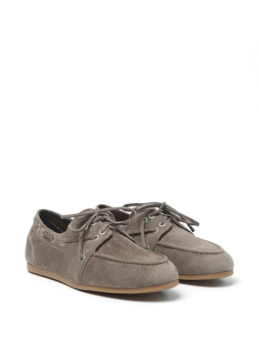 Peserico suede lace-up loafers Grijs