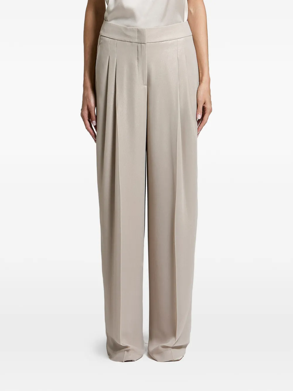 Peserico pleated wide-leg trousers - Neutrals