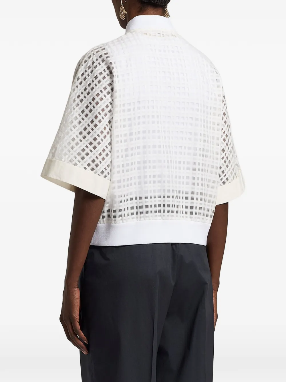  Peserico Grid Bomber Jacket - Neutrals 