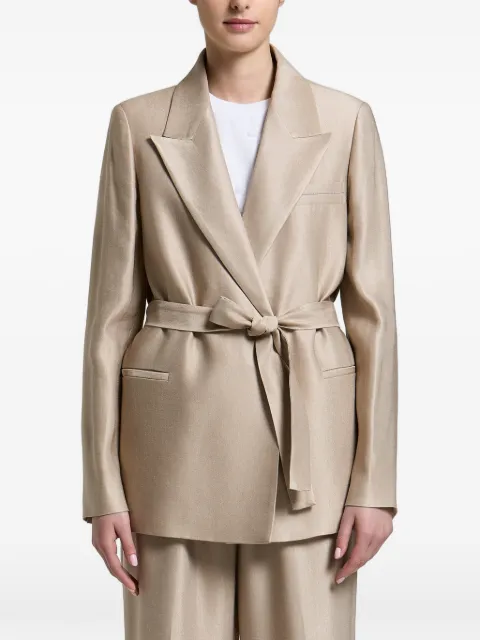 Peserico belted peak-lapel jacket
