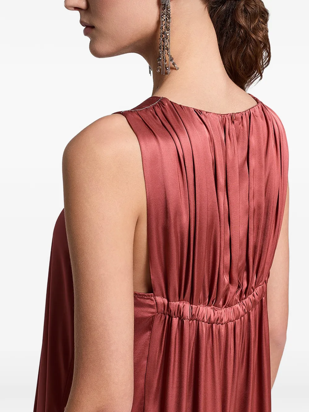  Peserico Sleeveless Maxi Dress - Red 