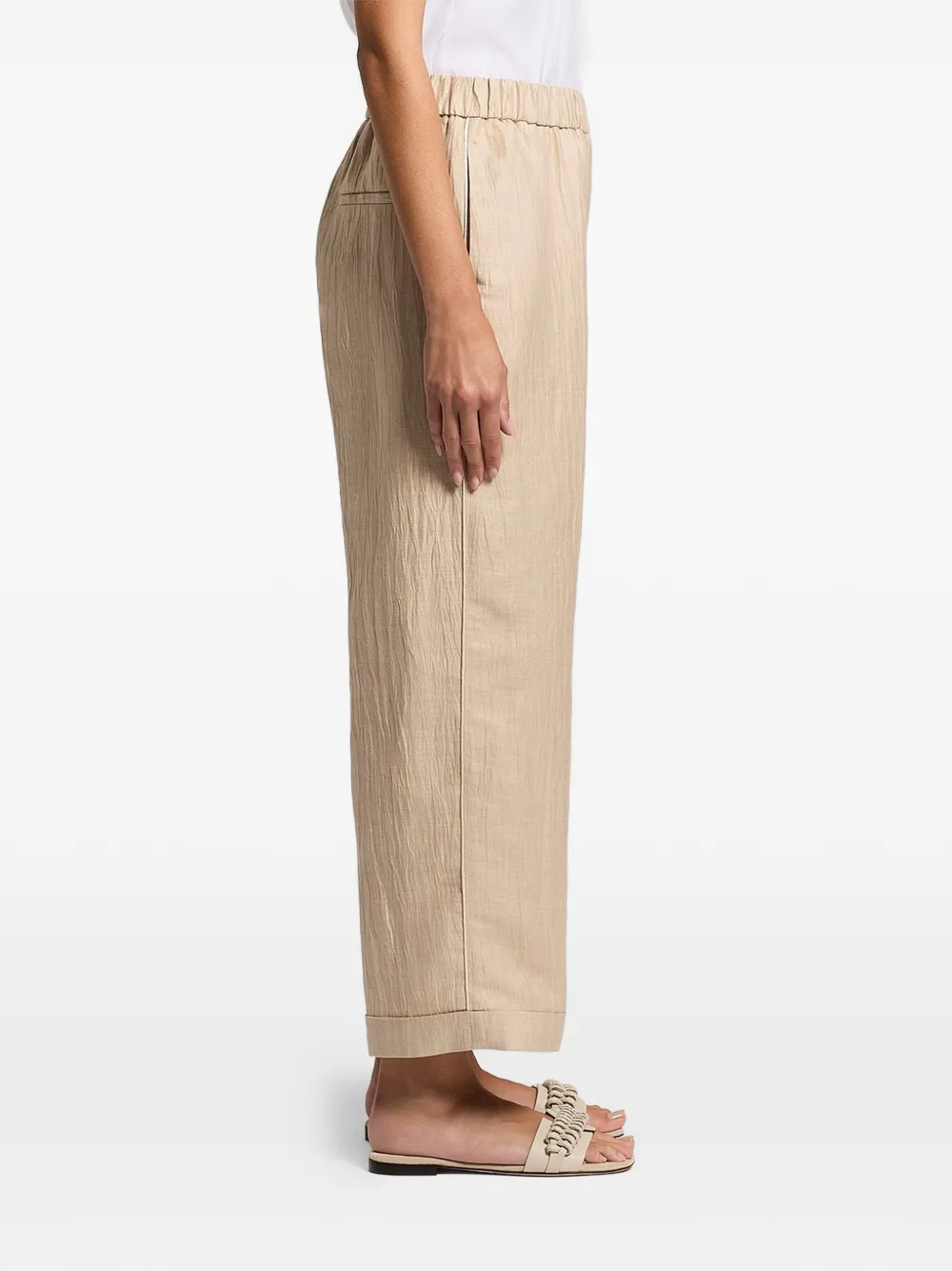 Peserico wet-effect trousers - Toni neutri