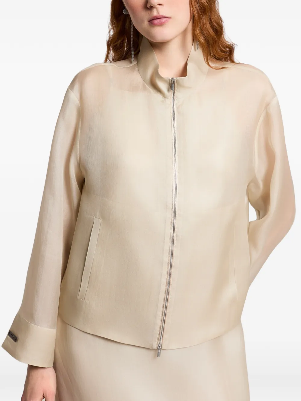 Peserico Jas met ritszak Beige