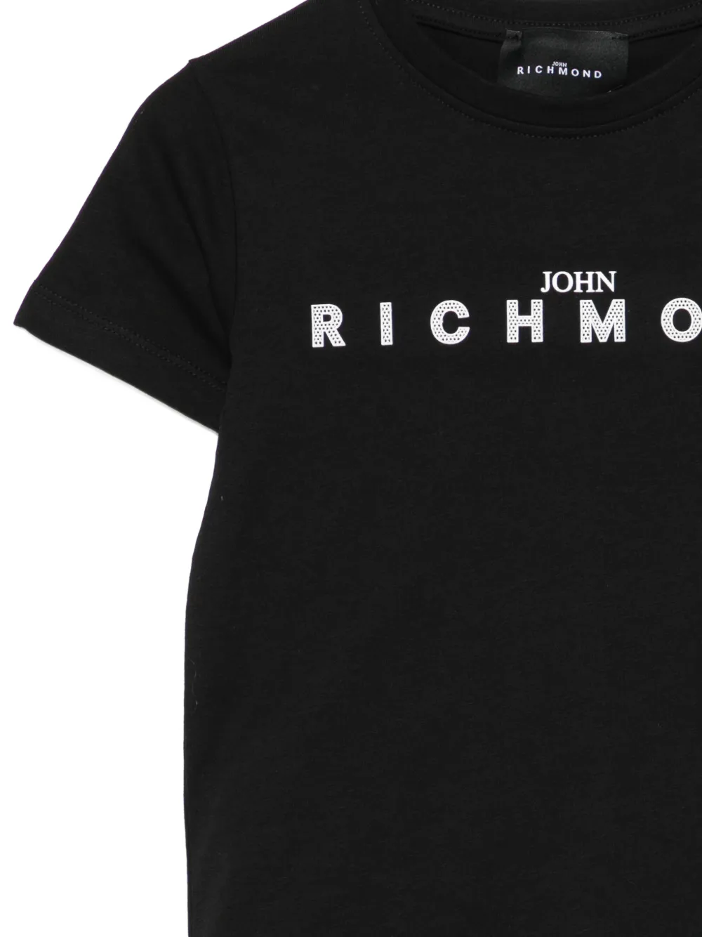 John Richmond Junior T-shirt en shorts met logoprint Zwart