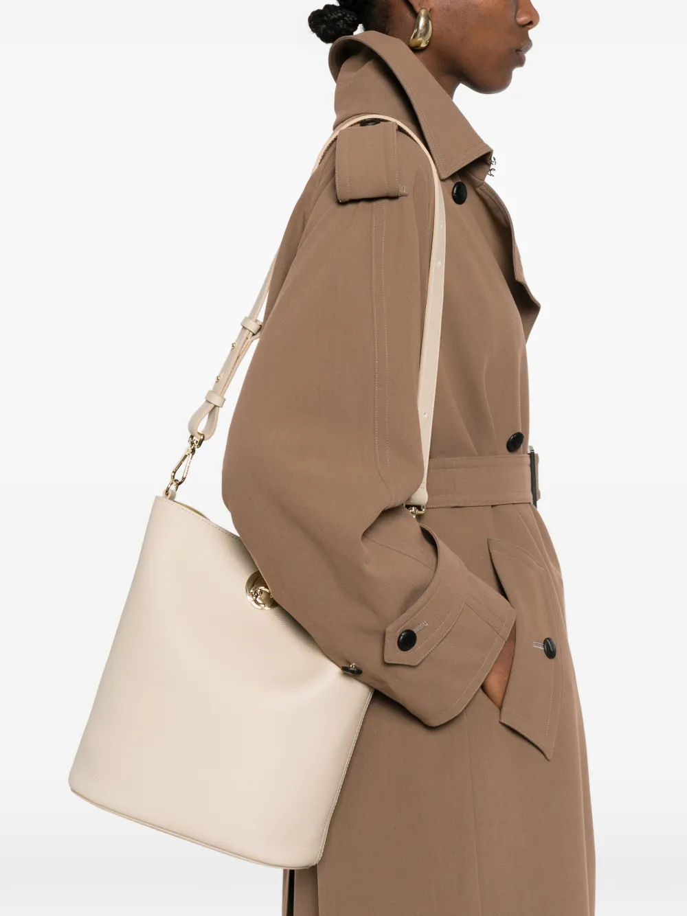  Coccinelle Leather Shoulder Bag - Neutrals 