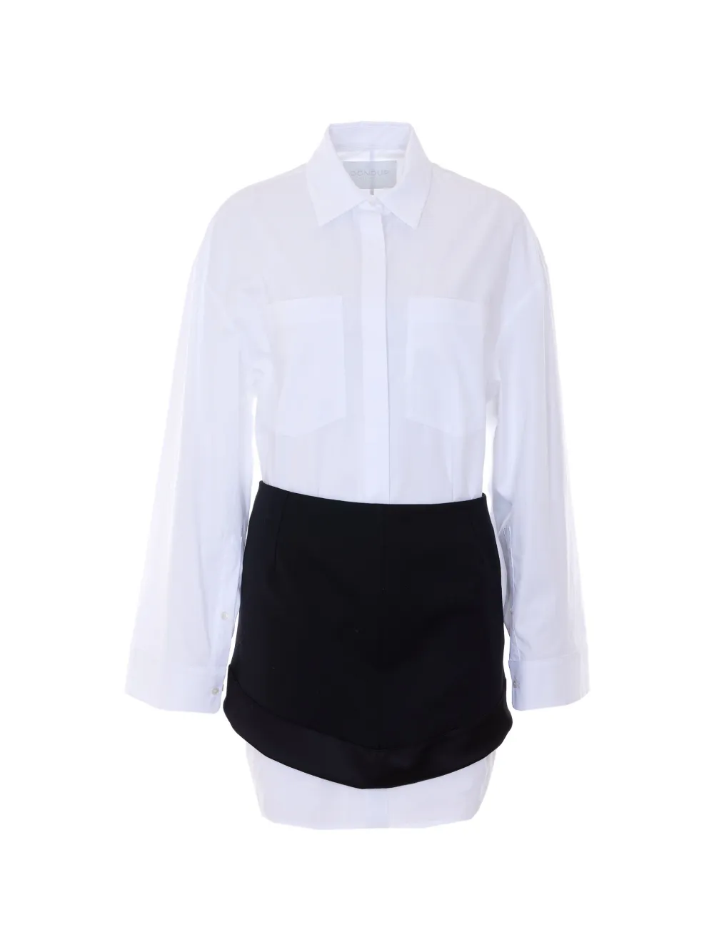 DONDUP layered shirt dress - Bianco