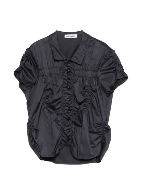 Low Classic Wrinkle drapped buttoned blouse