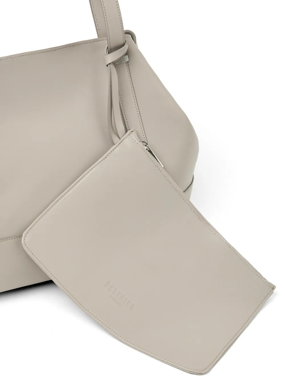  Peserico Leather Tote Bag - Neutrals 