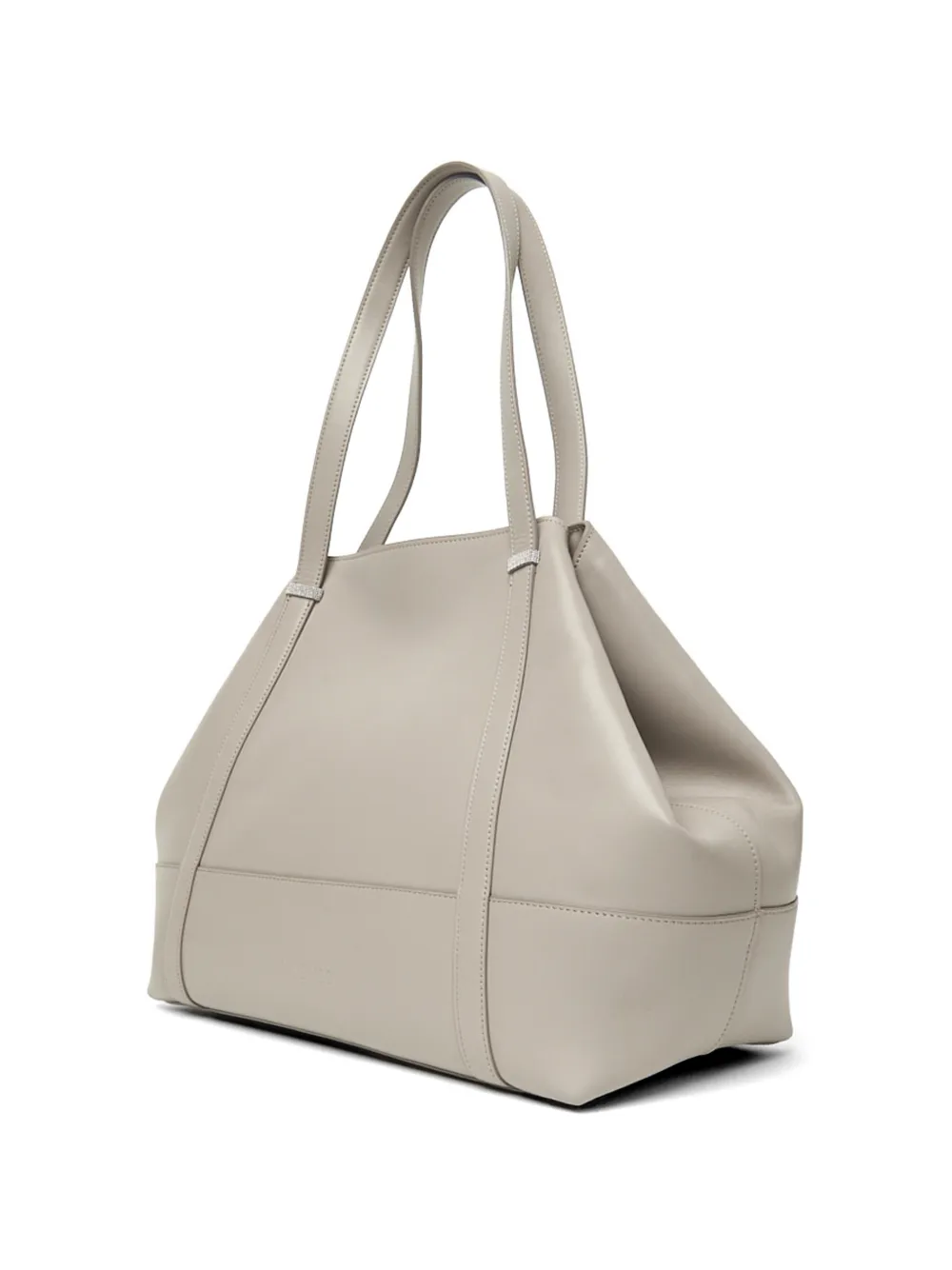  Peserico Leather Tote Bag - Neutrals 