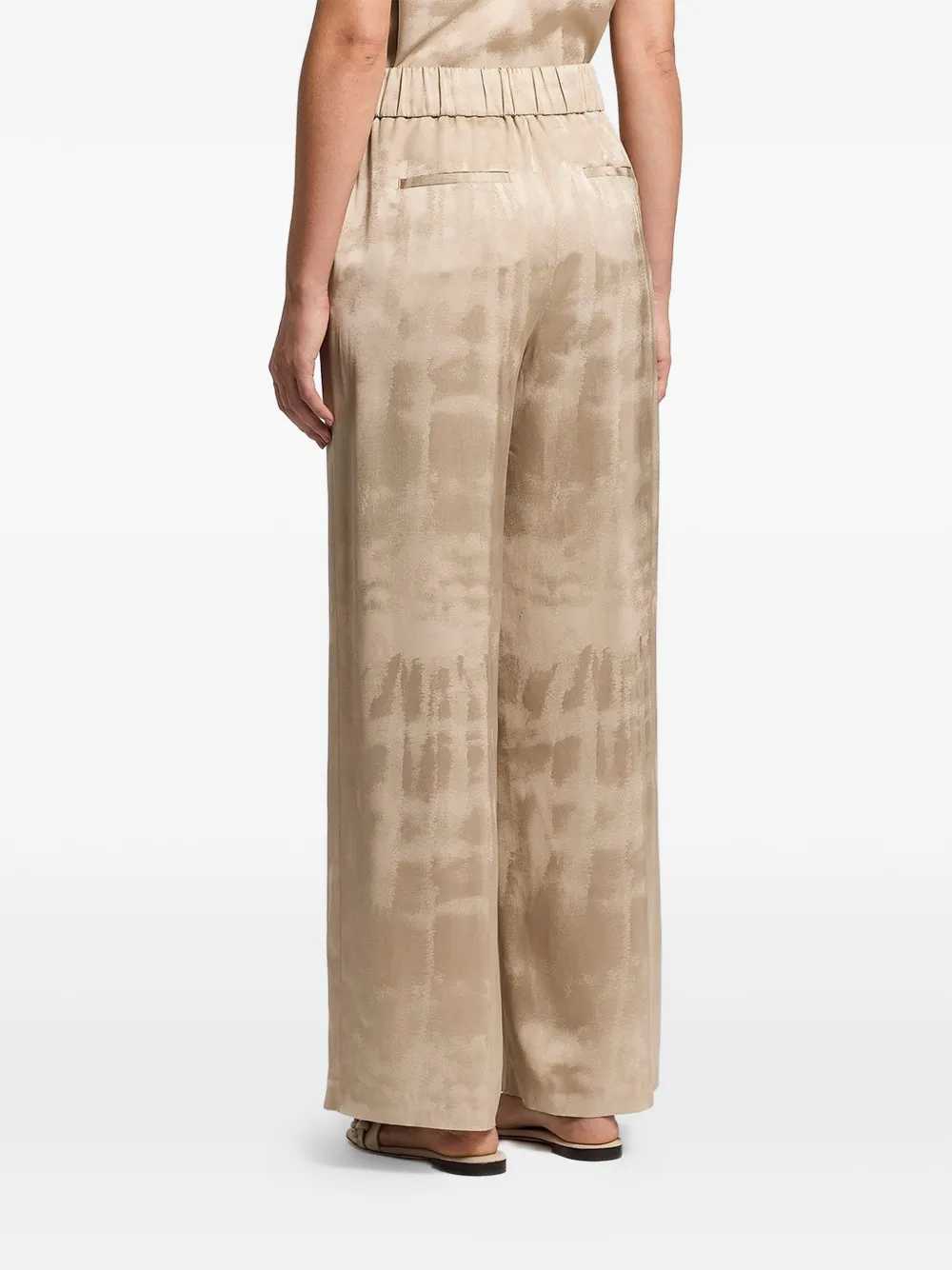 Peserico Broek met jacquard Beige