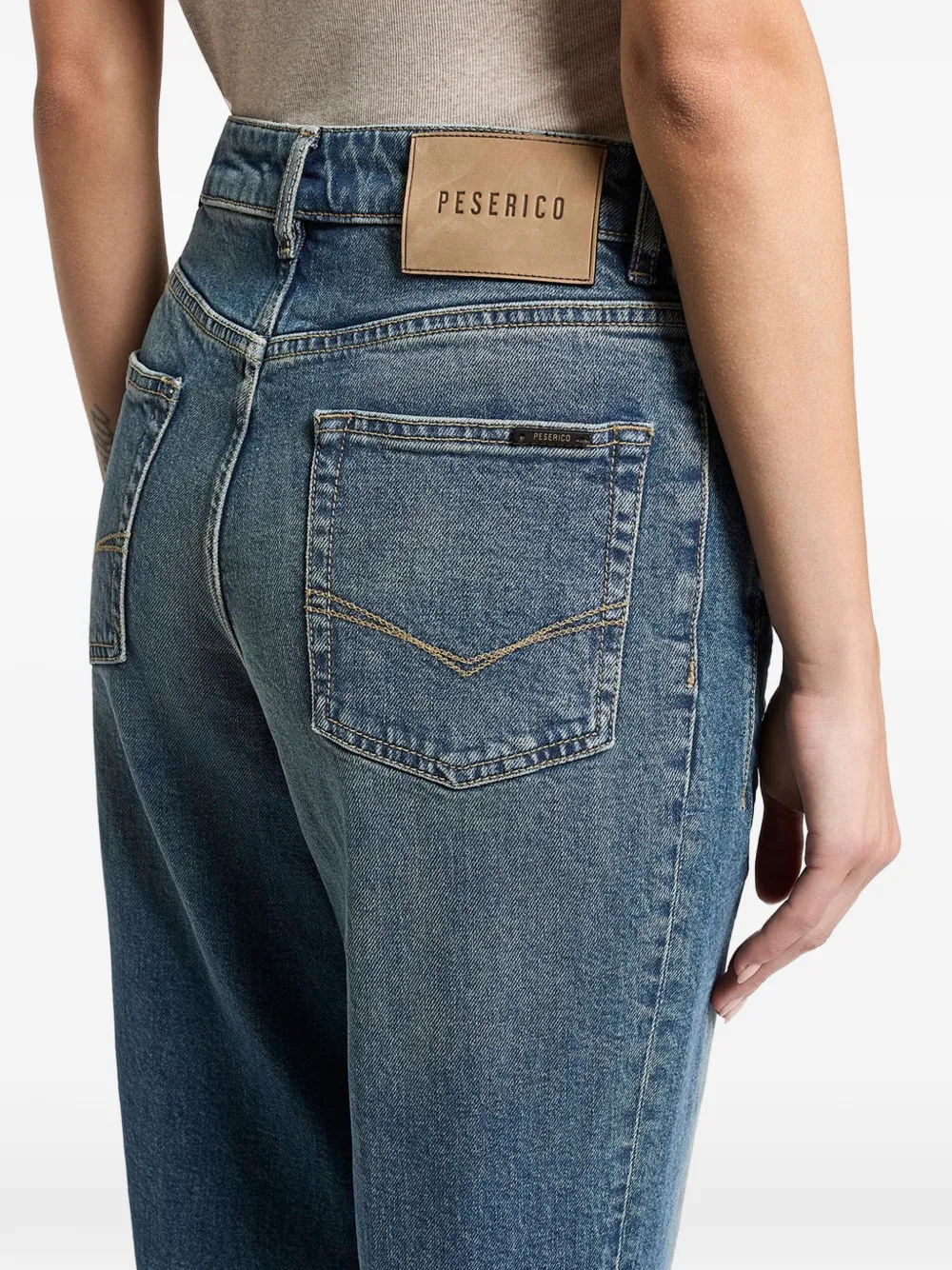 Peserico Jeans met vijf zakken Blauw