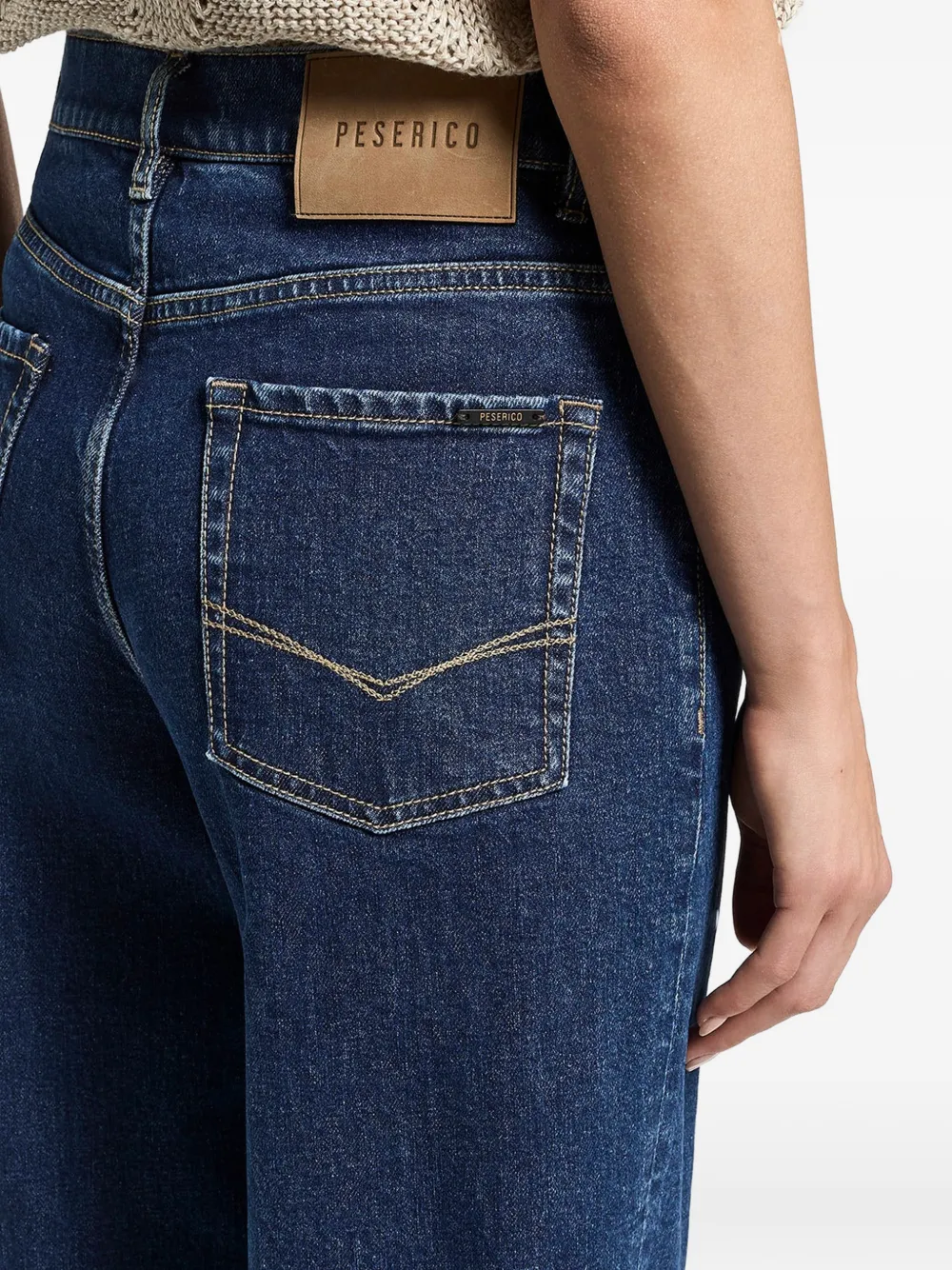 Peserico Jeans met vijf zakken Blauw
