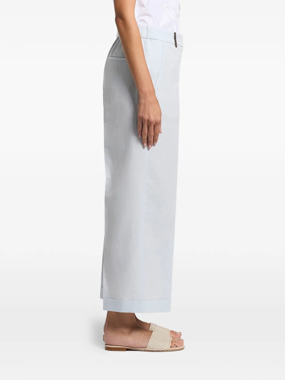 Peserico Broek met cuffs Blauw
