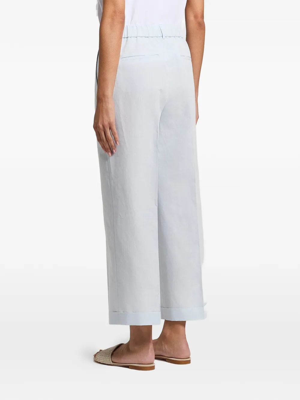 Peserico Broek met cuffs Blauw