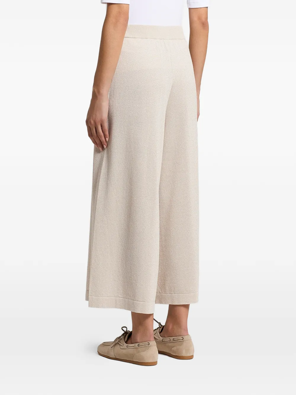 Peserico Broek met lurex detail Beige