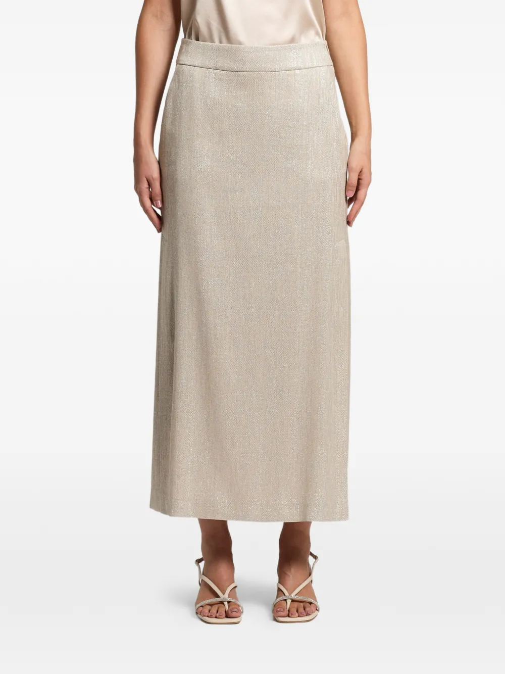 Peserico Gonna midi con spacco laterale - Toni neutri