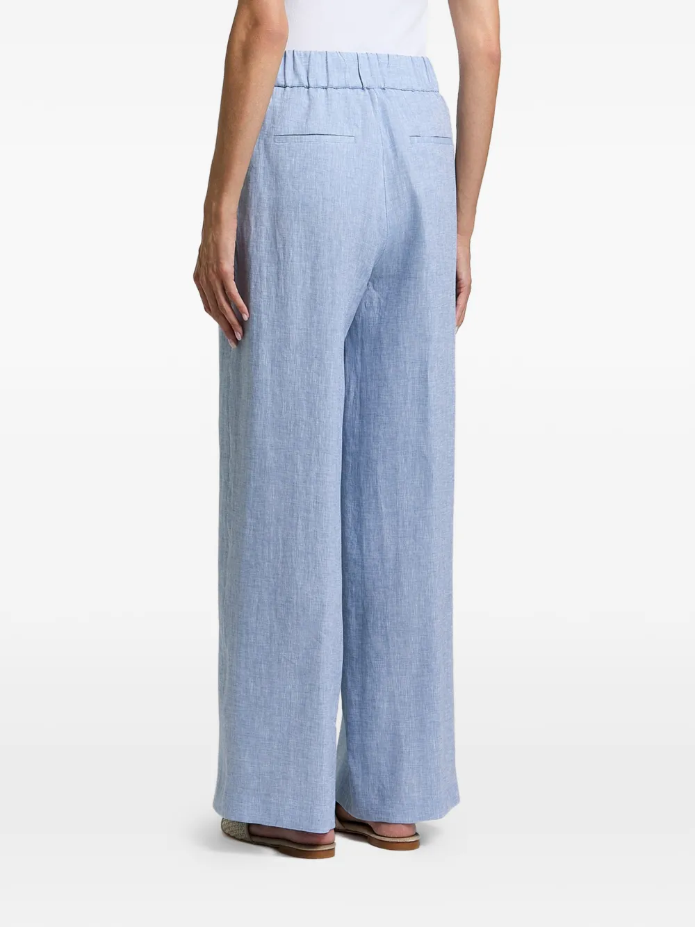 Peserico Broek met elastische tailleband Blauw