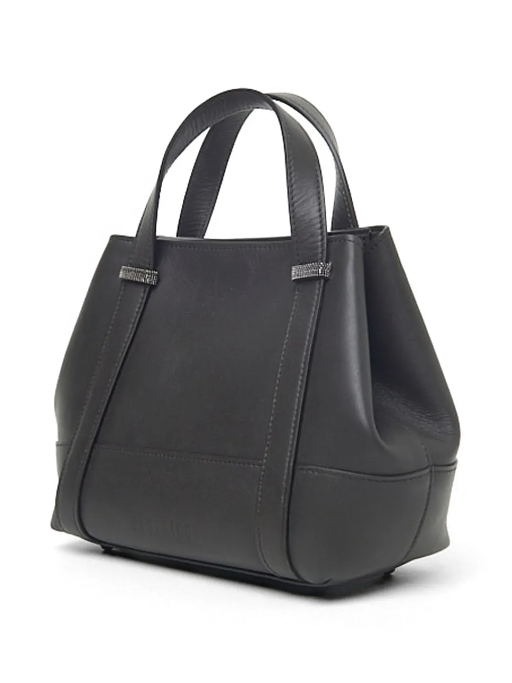 Peserico Leren shopper Bruin