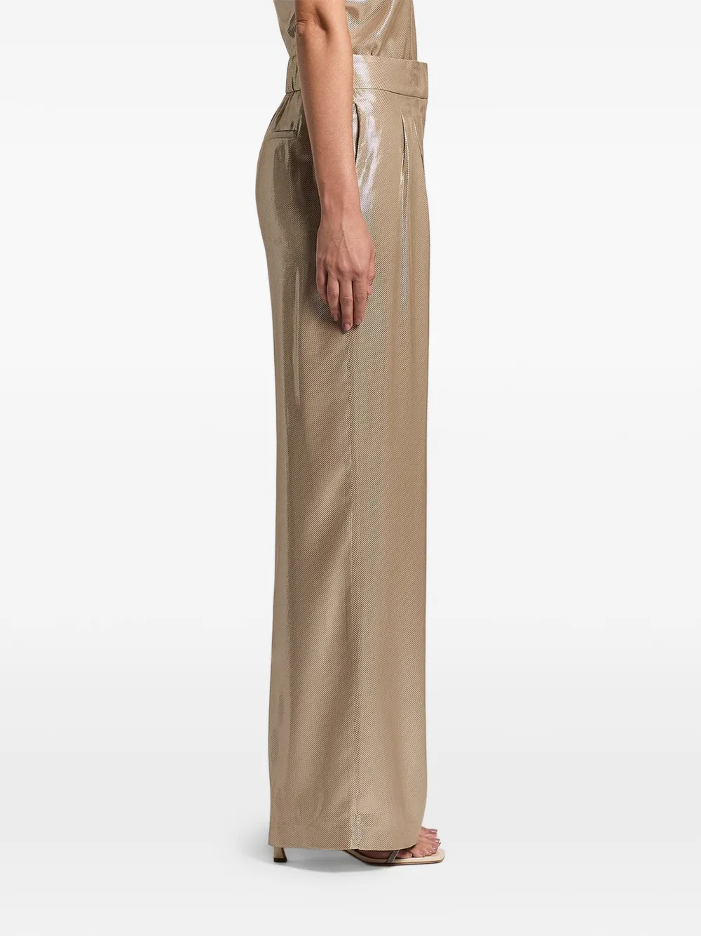 Peserico lamé twill trousers - Toni neutri