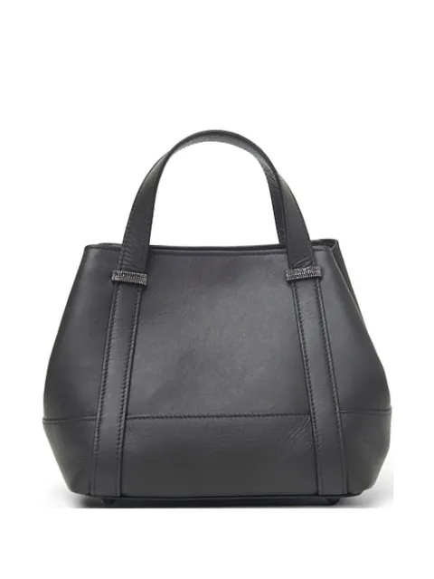 Peserico mini Itinera bead-embellished leather tote bag