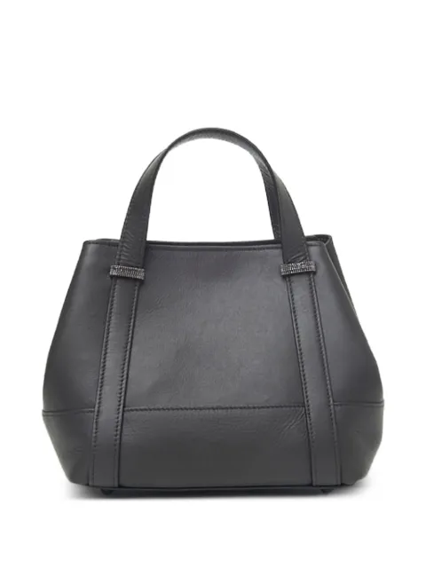 Peserico mini Itinera bead-embellished leather tote bag
