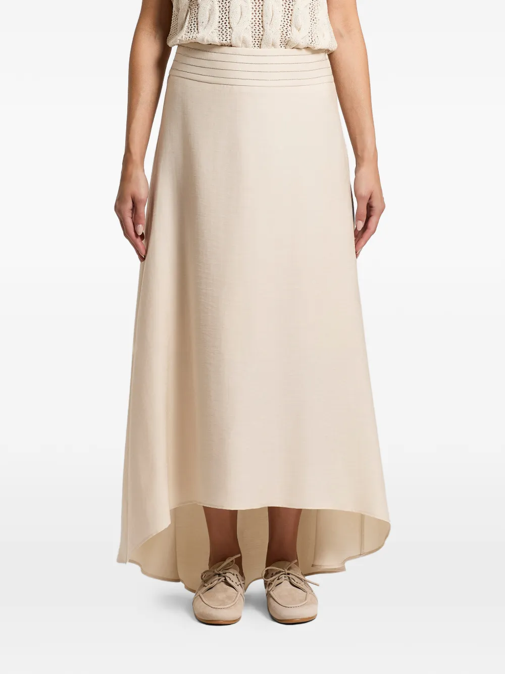 Peserico high-low skirt - Toni neutri