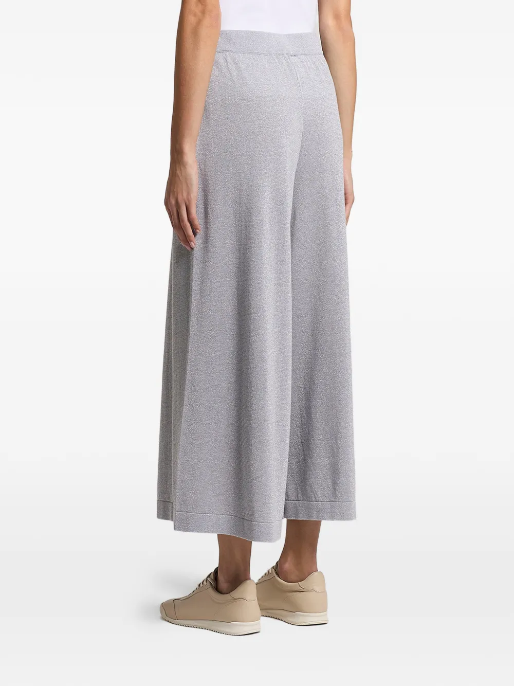  Peserico Wide-leg Cropped Trousers - Grey 
