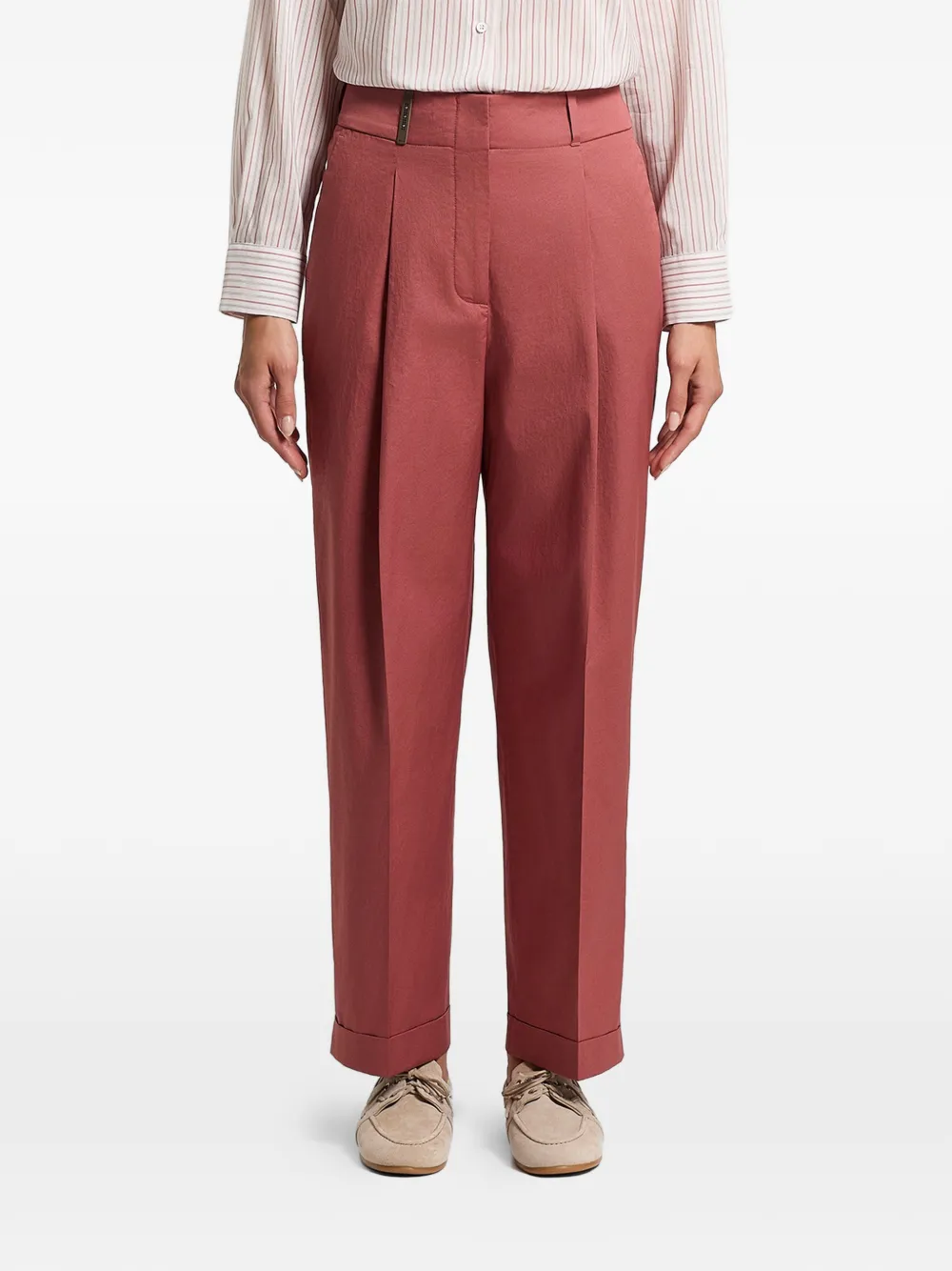 Peserico pleated trousers - Rosso