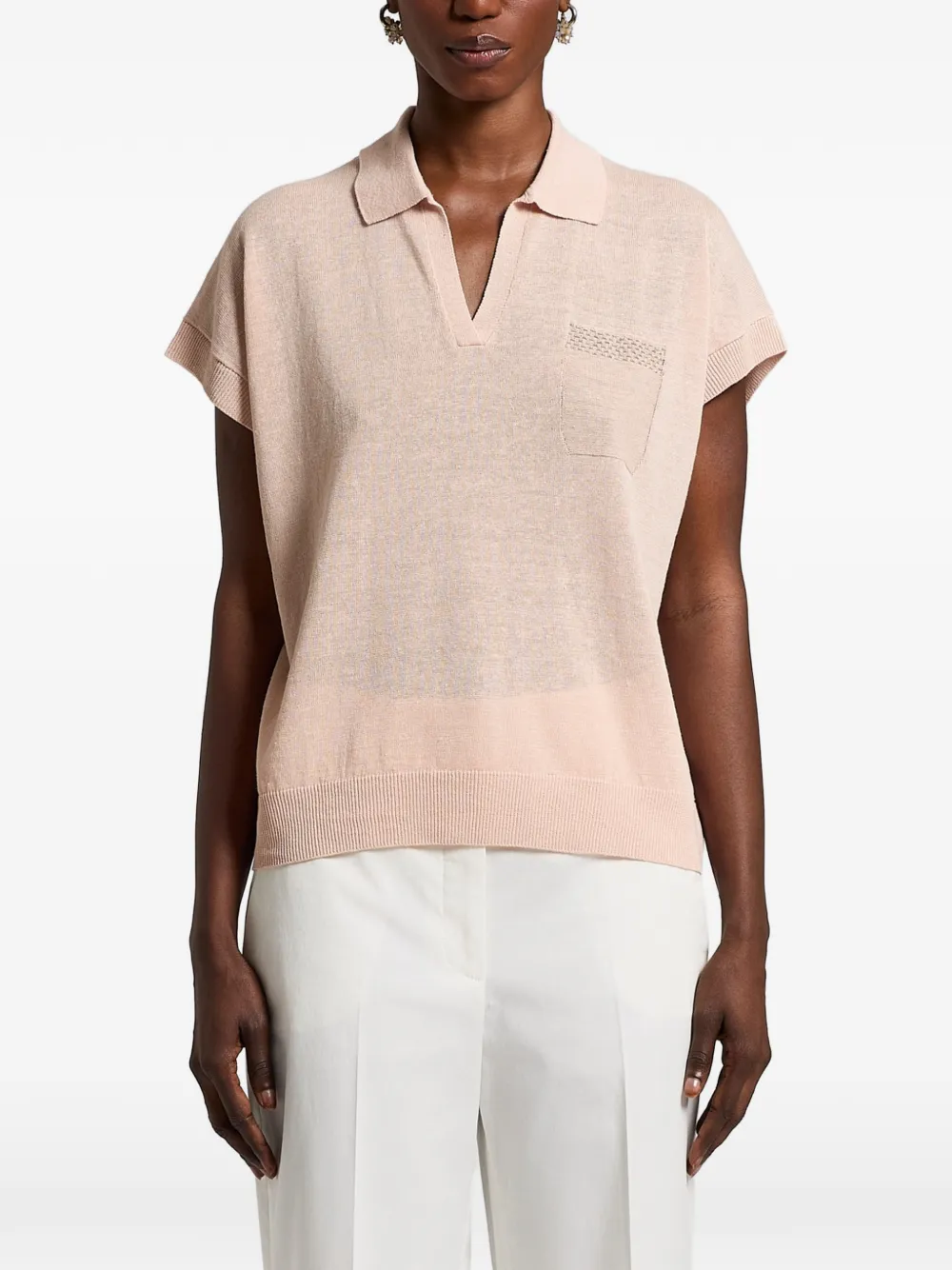 Peserico Polo con taschino - Rosa