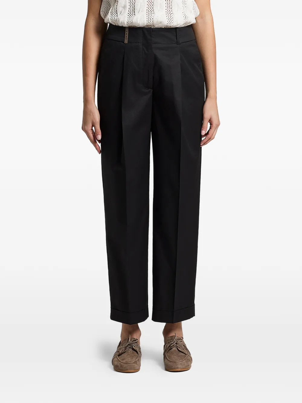 Peserico pleated trousers - Nero