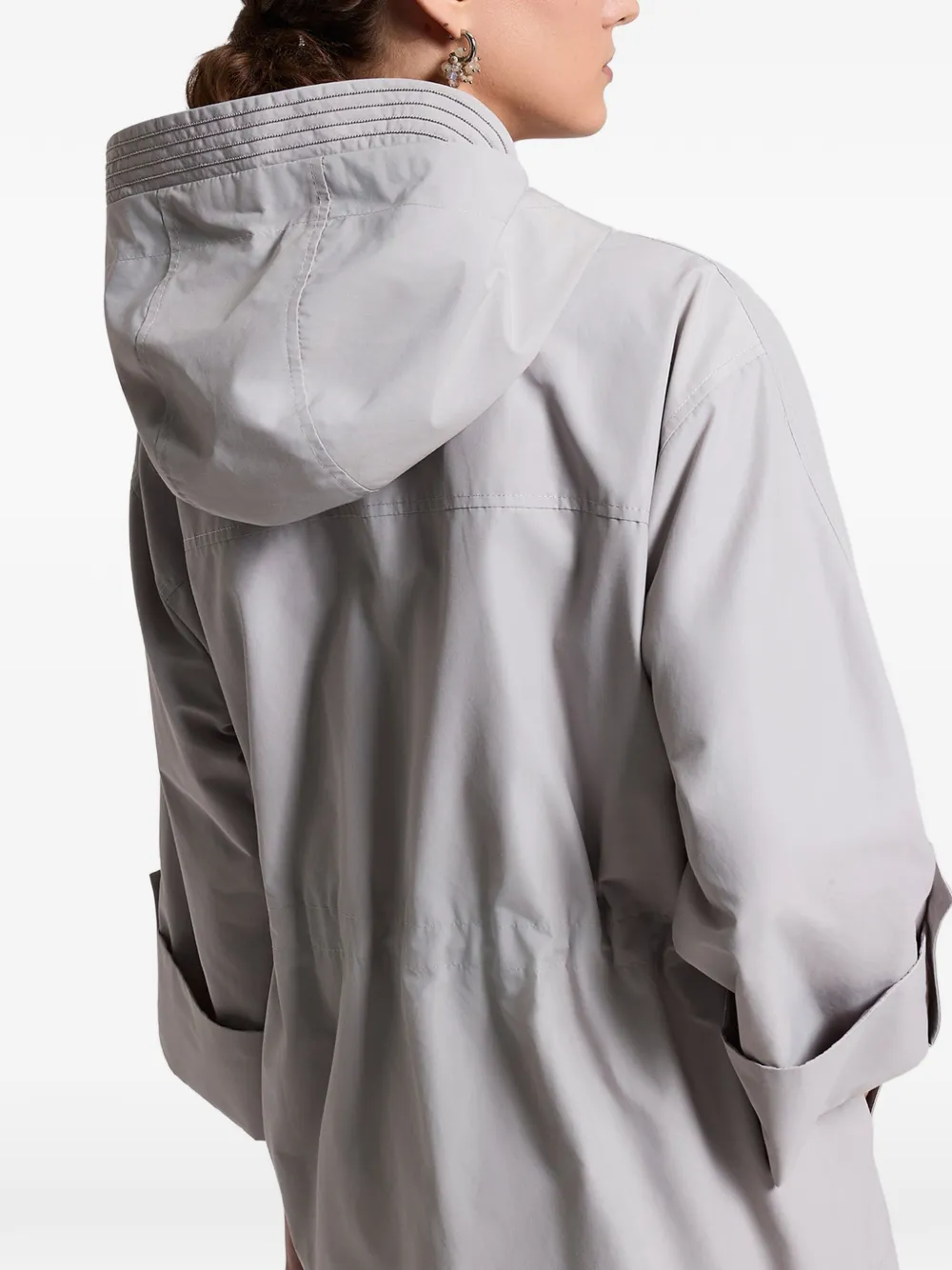 Peserico Parka met capuchon Grijs