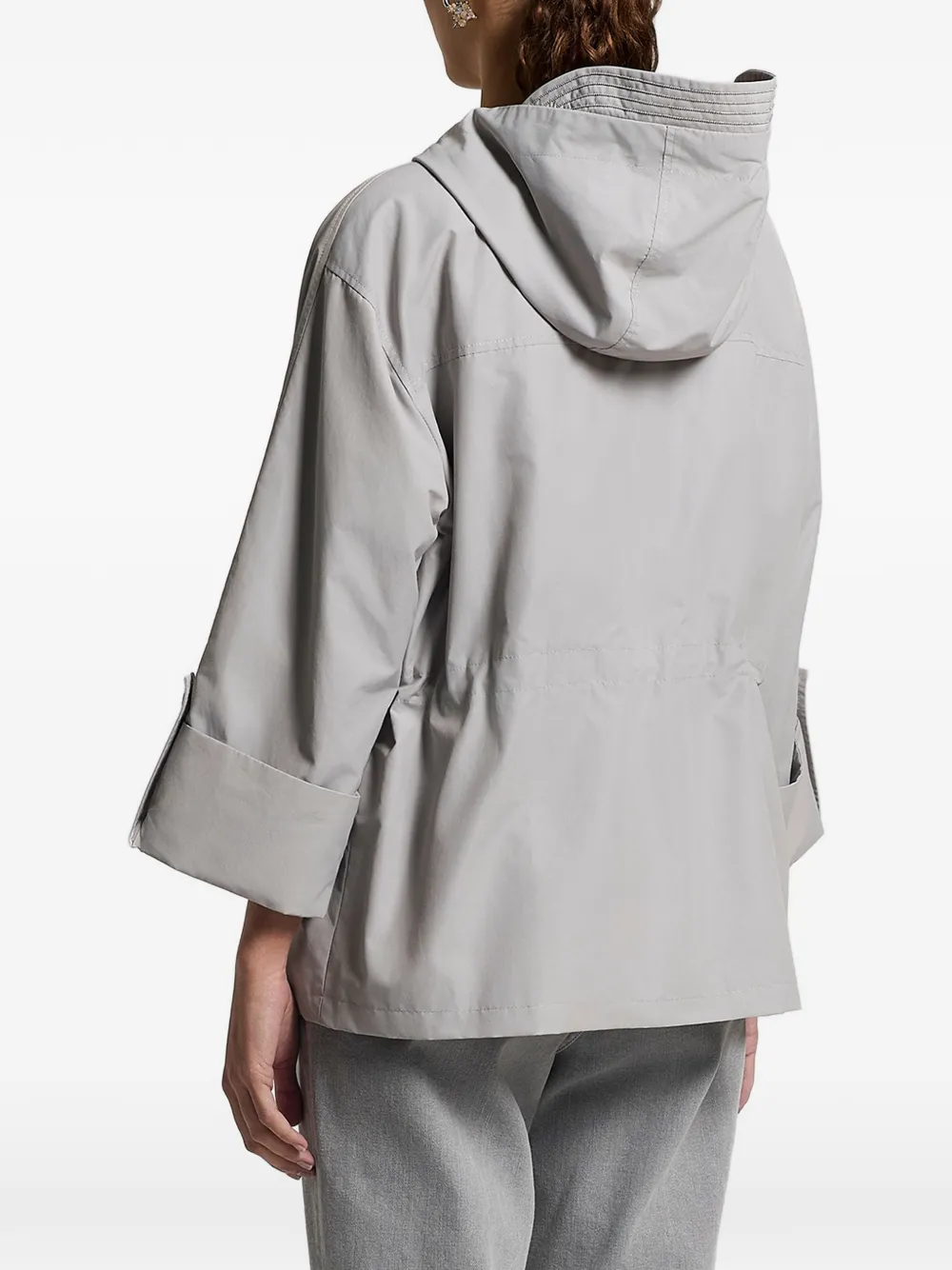 Peserico Parka met capuchon Grijs