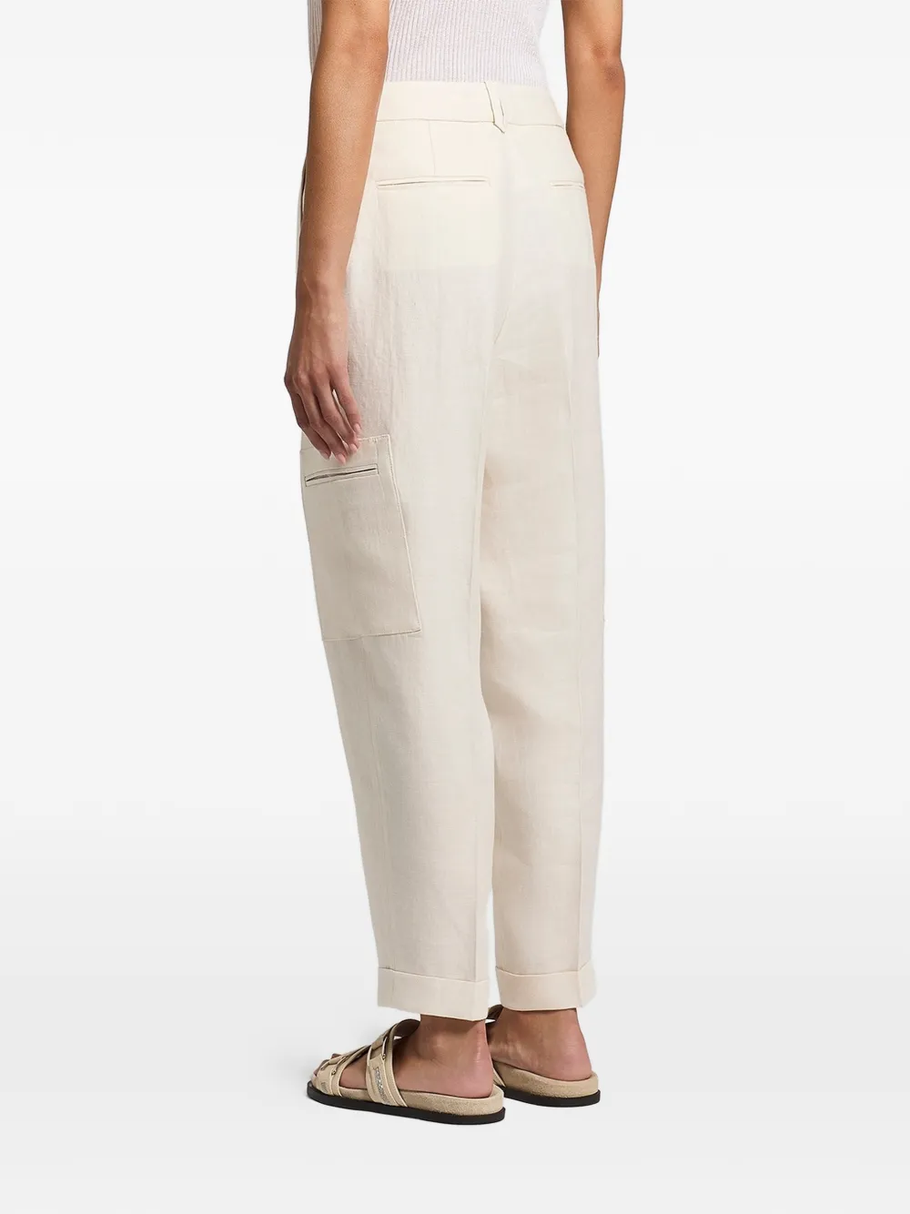 Peserico Broek met cuffs Beige