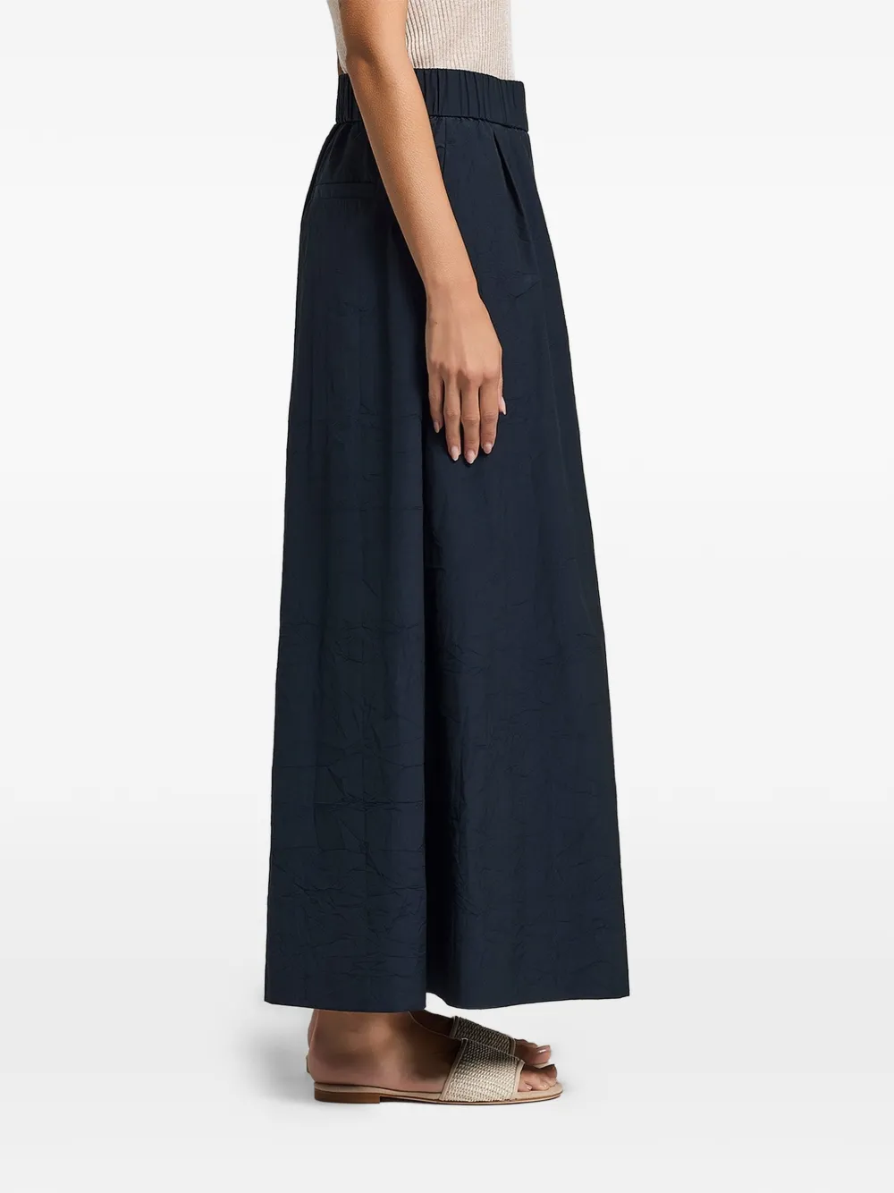  Peserico Elasticated Palazzo Pants - Blue 