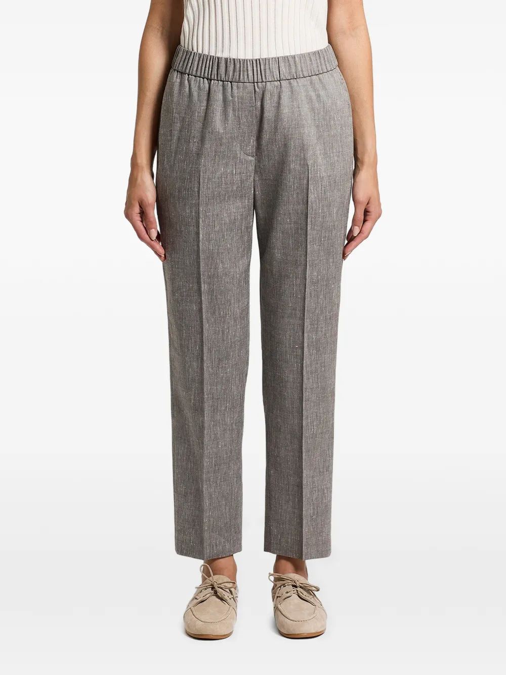 Peserico elasticated-waist trousers - Marrone