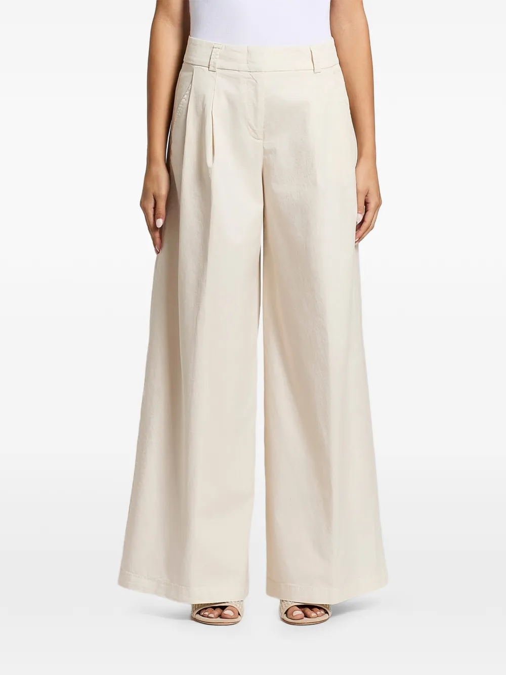 Peserico pleated wide-leg trousers - Toni neutri