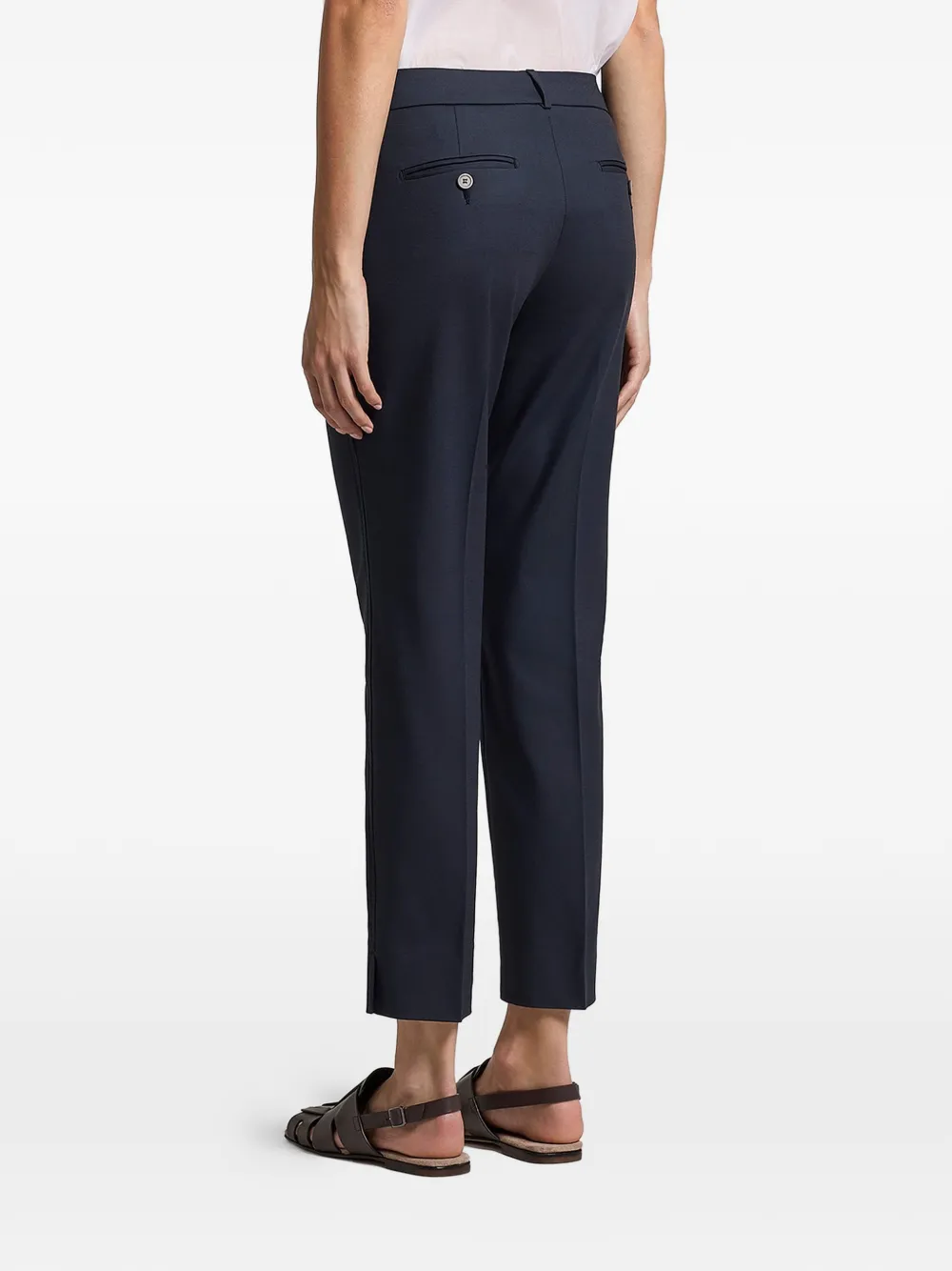 Peserico Cropped pantalon Blauw