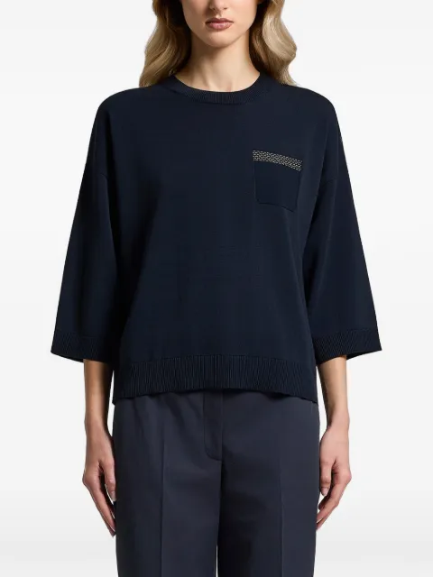 Peserico cotton pocket sweater