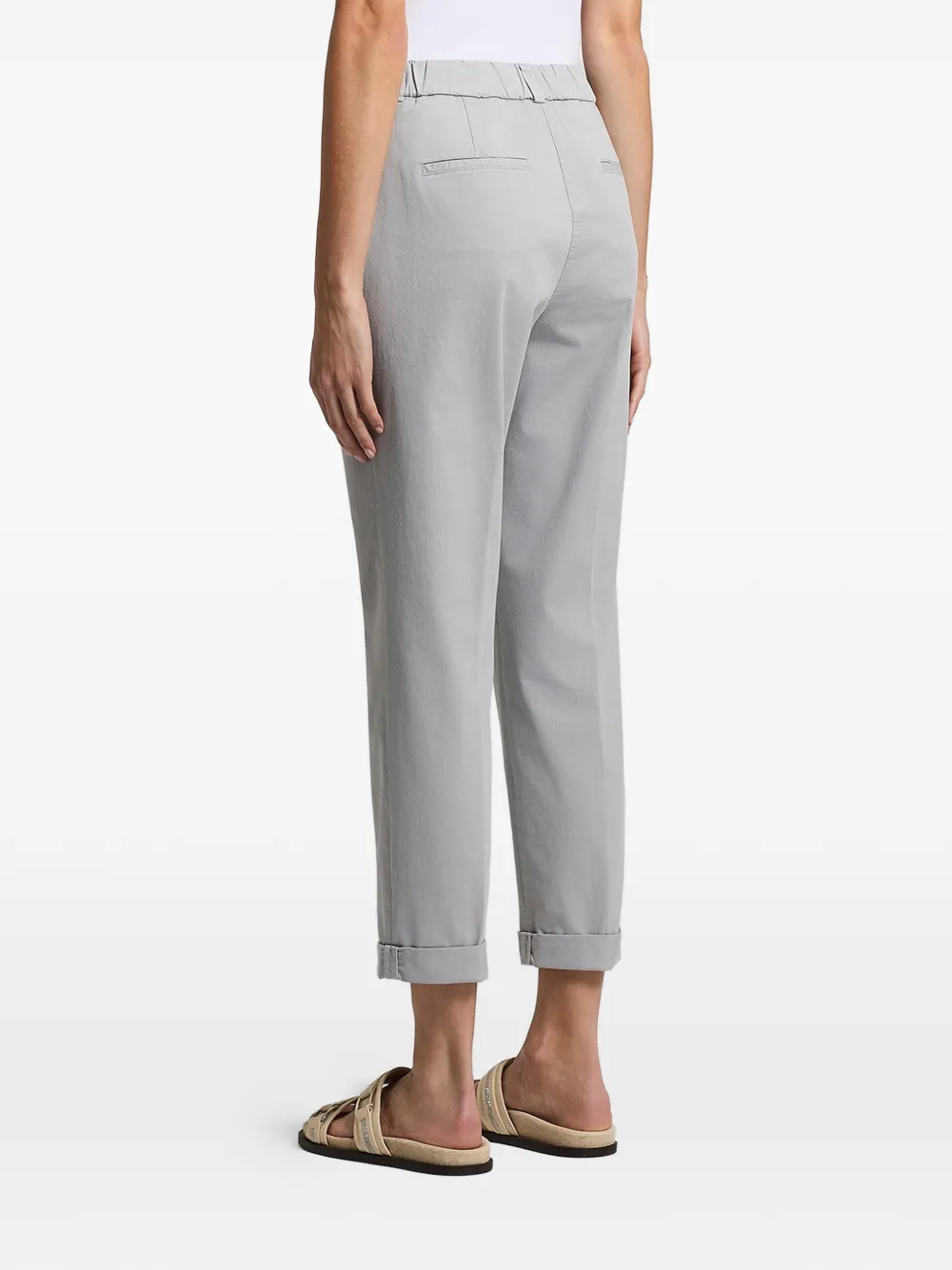 Peserico Broek met cuffs Grijs