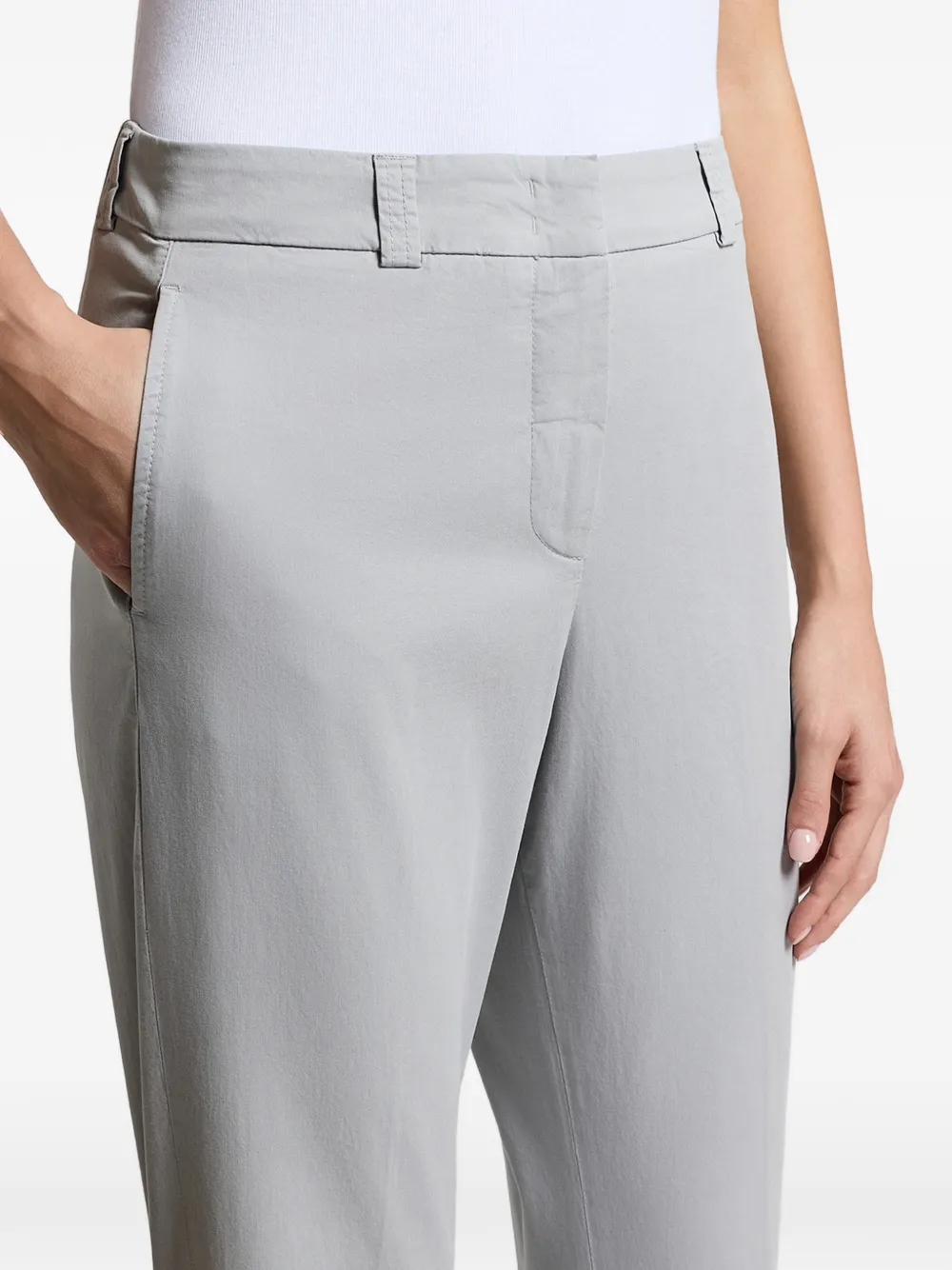 Peserico Broek met cuffs Grijs