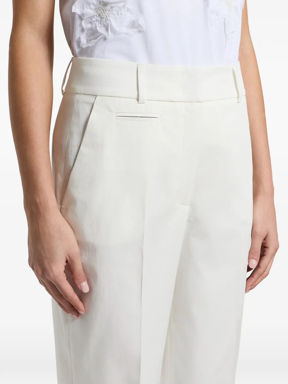  Peserico Cuffed Trousers - White 