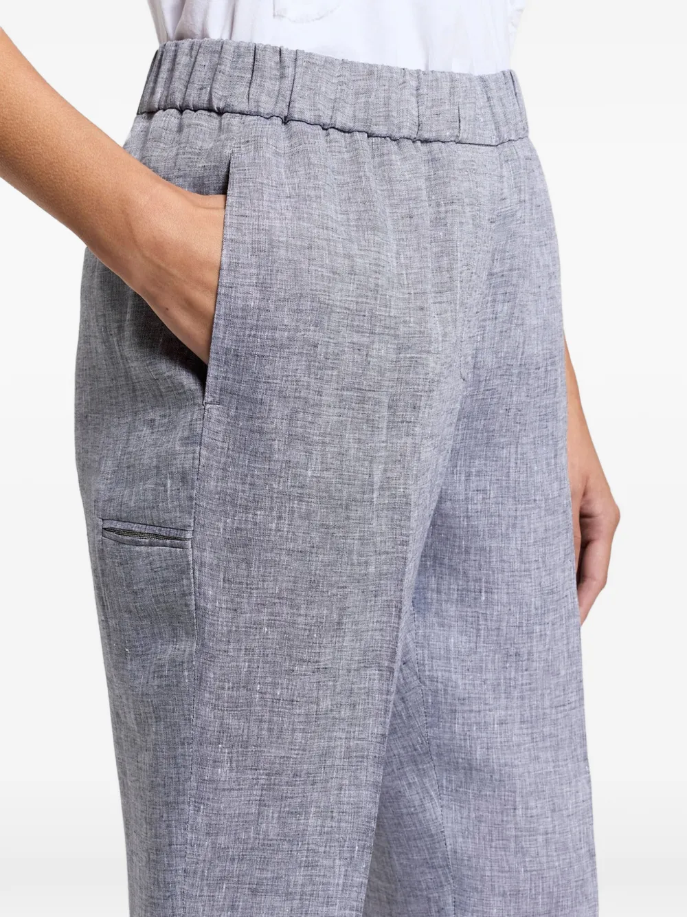 Peserico Straight broek Blauw