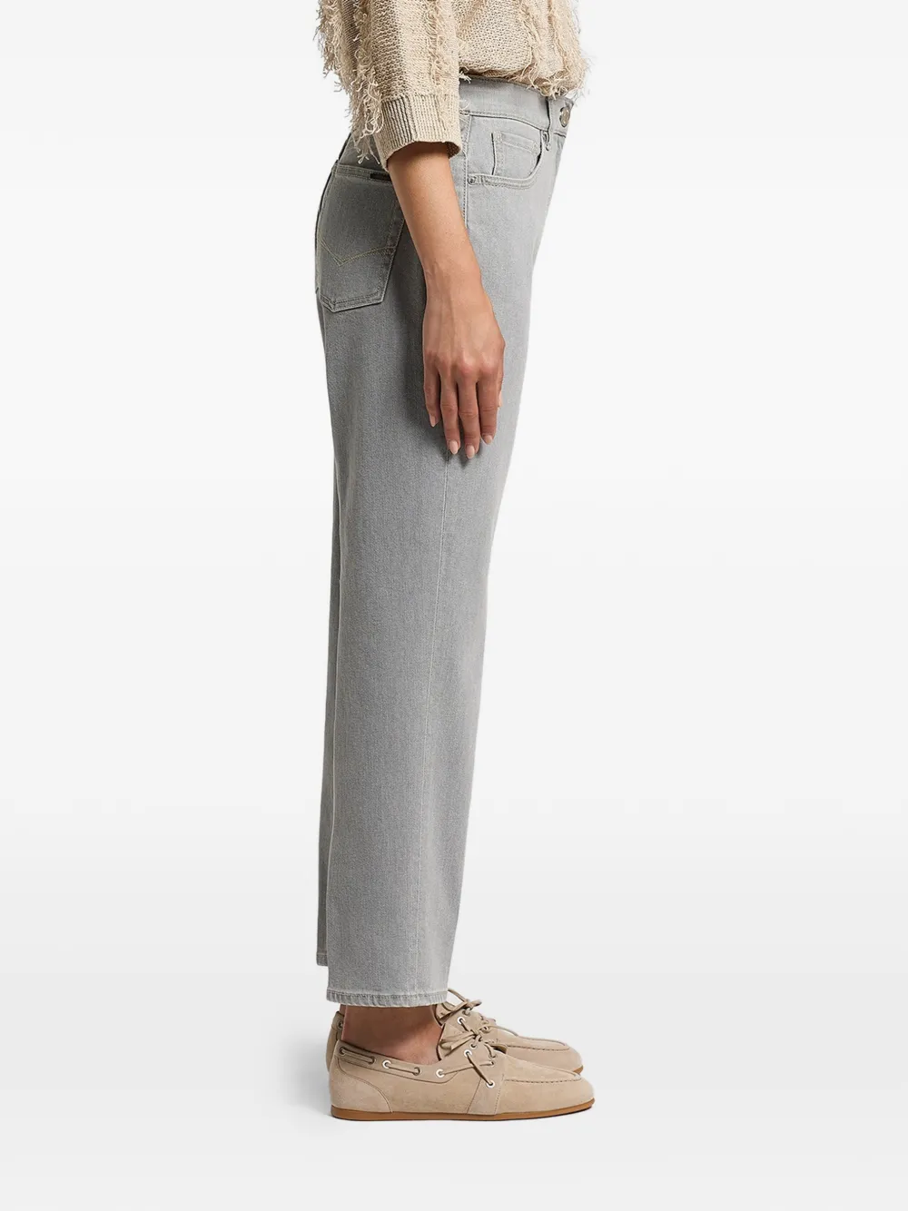 Peserico Five-pocket Jeans In Gray